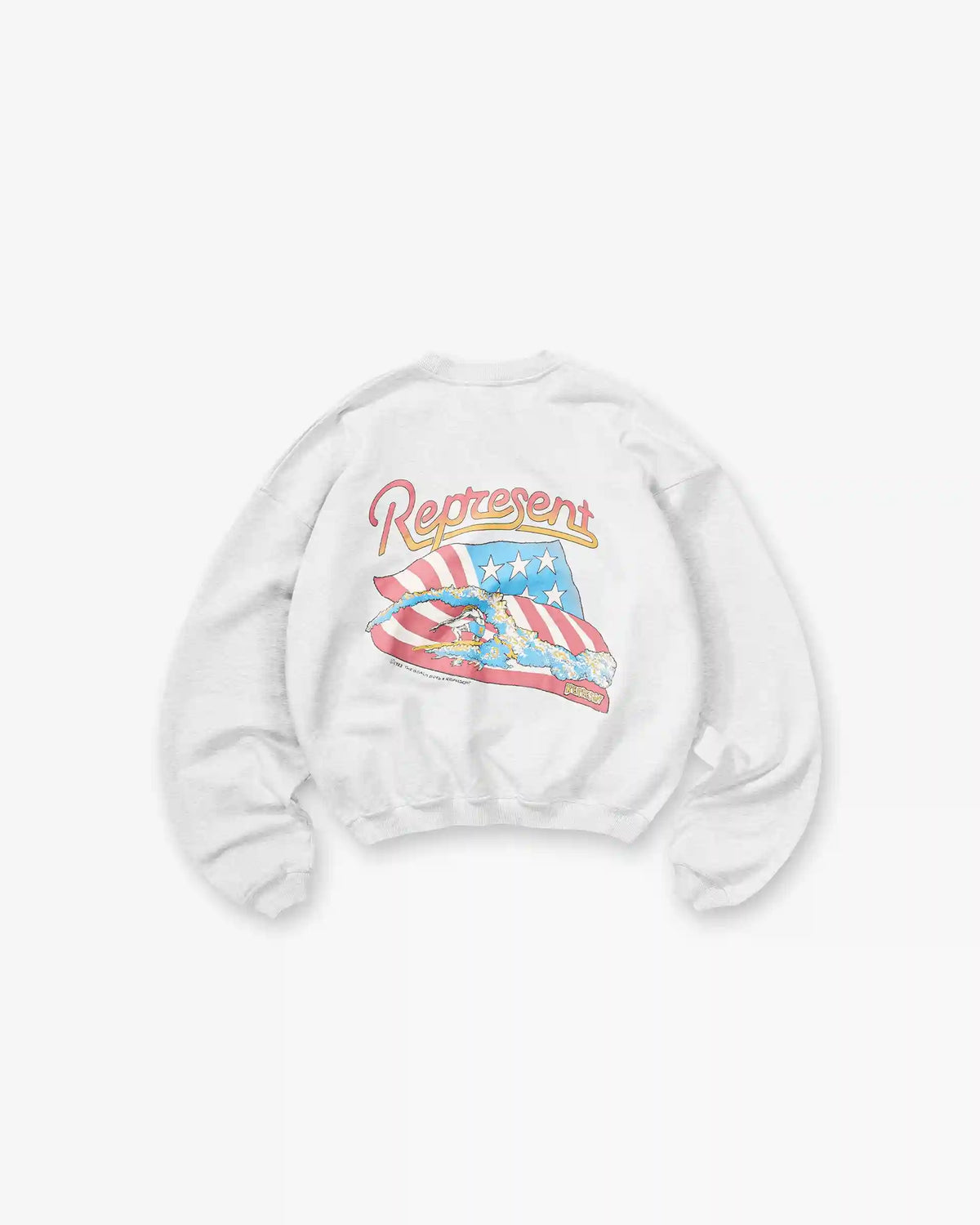 Represent x Beach Boys Americas Band Sweater - Ice Grey Marl