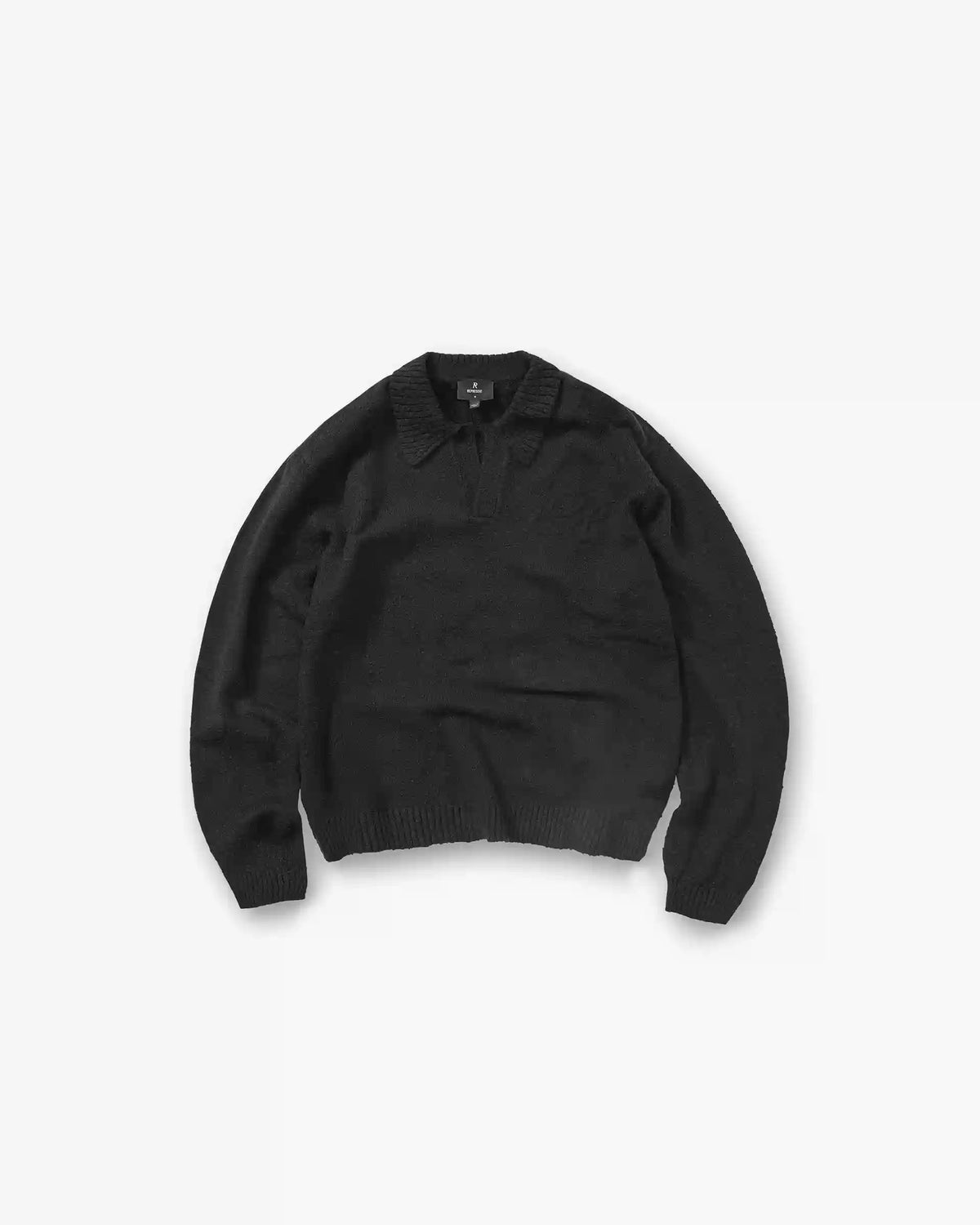 Knitted Polo - Jet Black