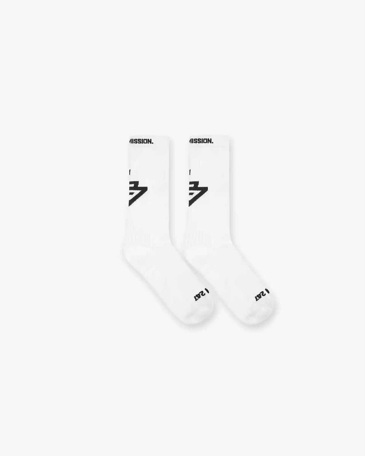 247 Logo Sock - Flat White