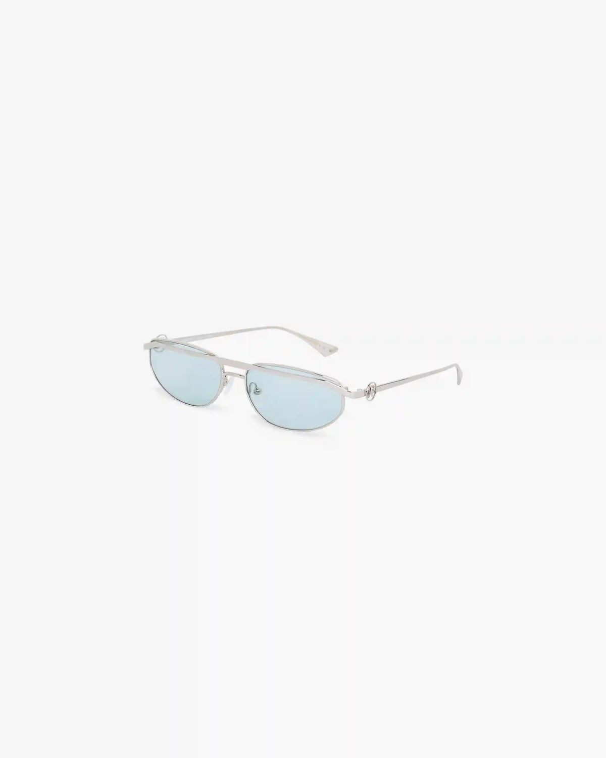 Slim Aviator Sunglasses - Silver Matcha