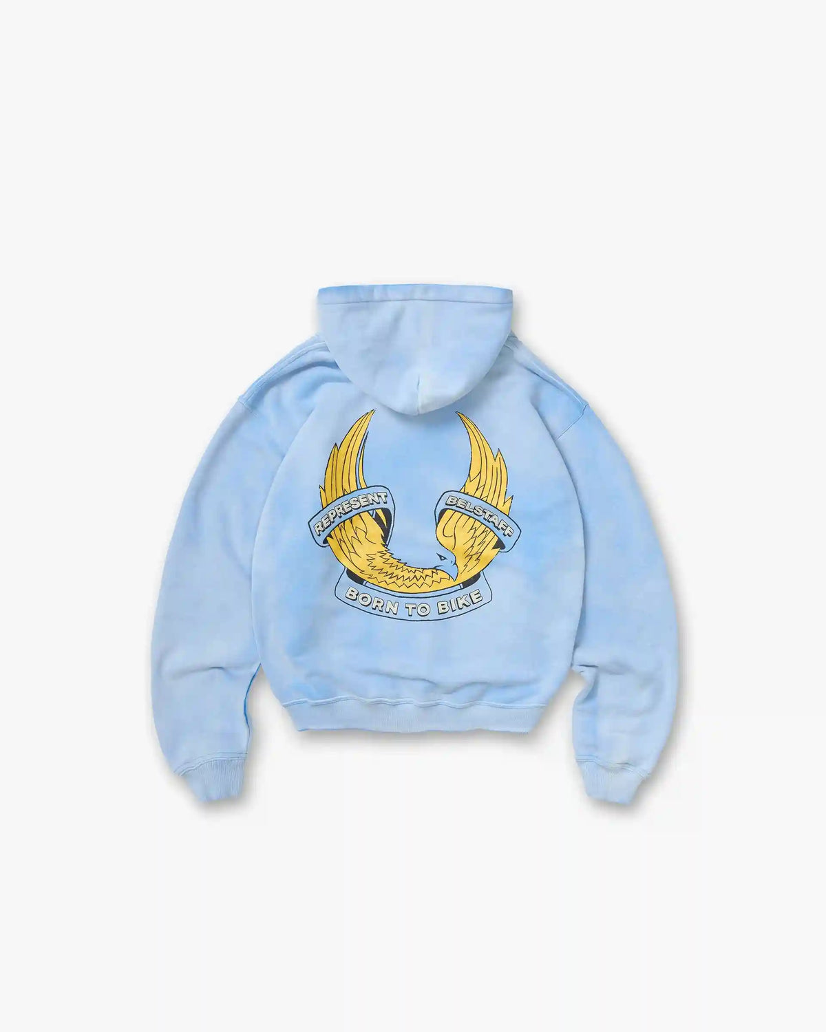 Represent X Belstaff Born To Bike Hoodie - Mid Blue