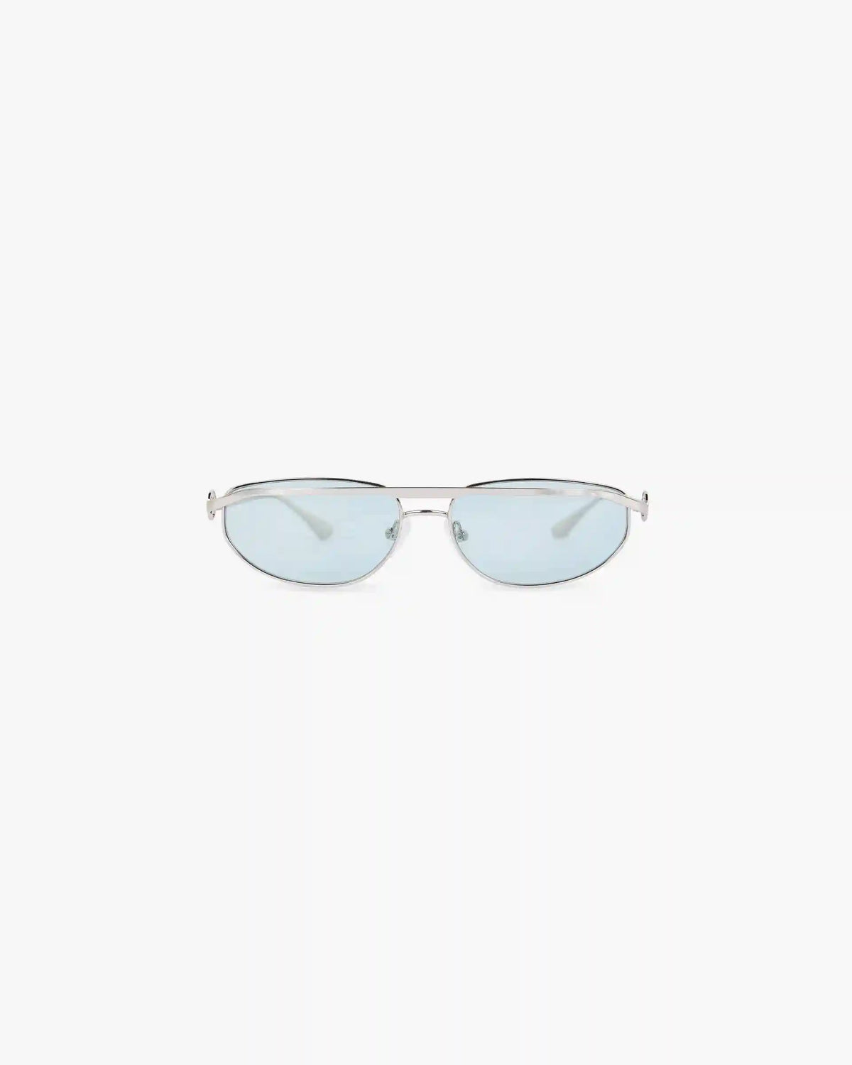 Slim Aviator Sunglasses - Silver Matcha