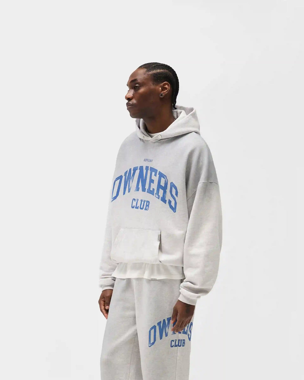 Represent Owners Club Hoodie - Sprayed Ice Grey Marl