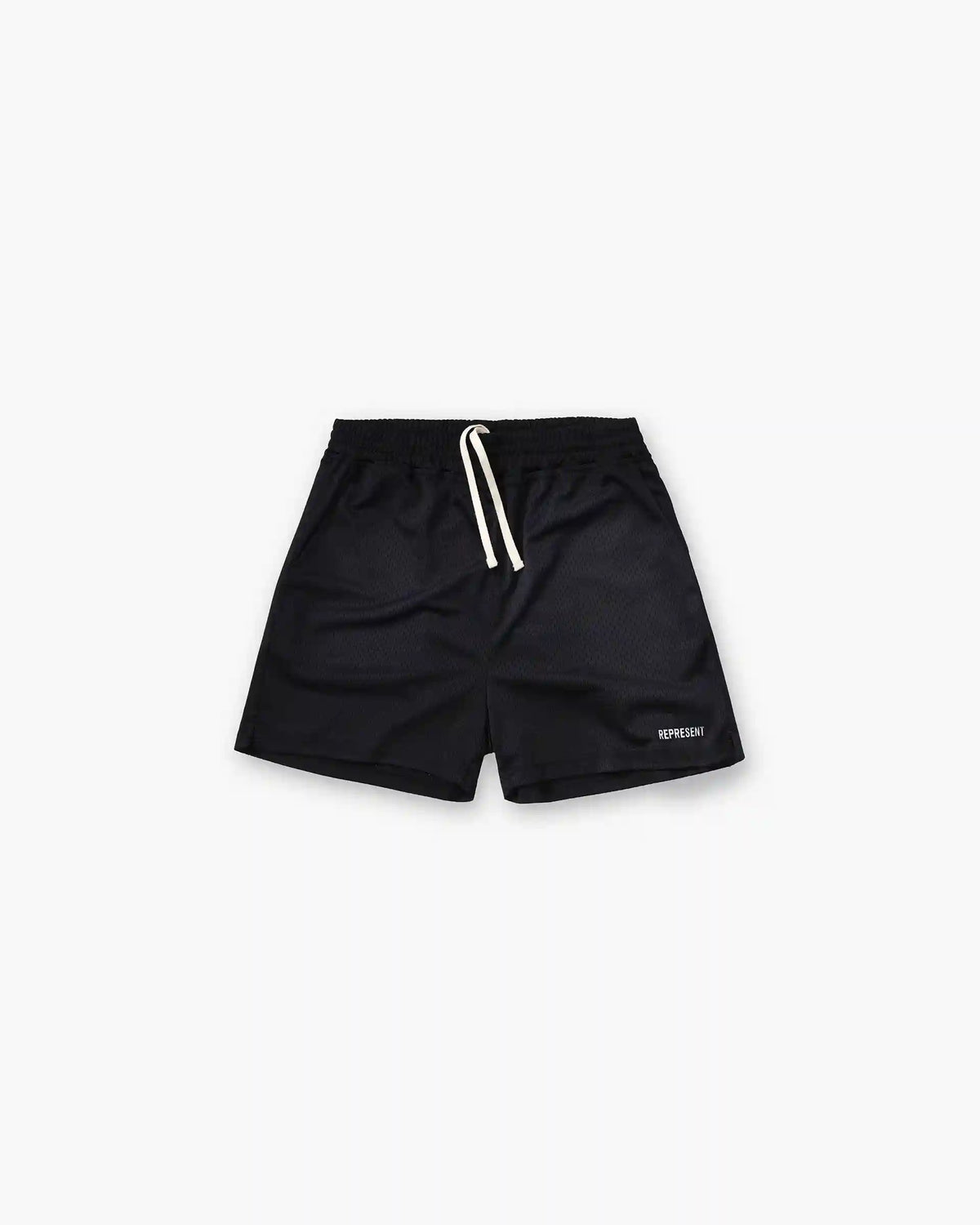 Washed Mesh Shorts - Black