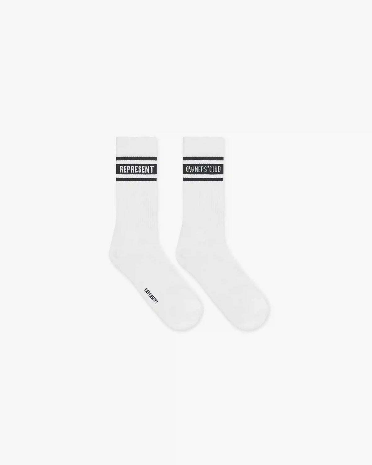 Represent Owners Club Socks - Flat White Black