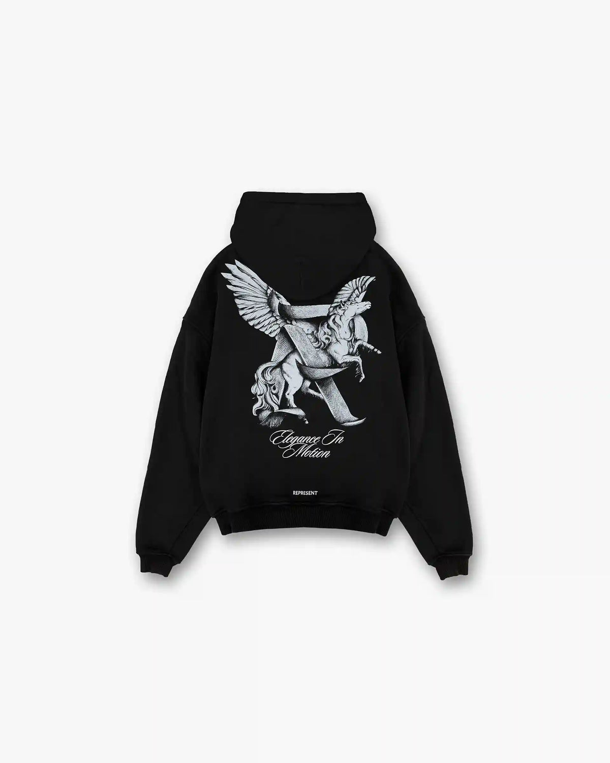 Elegance In Motion Hoodie - Jet Black