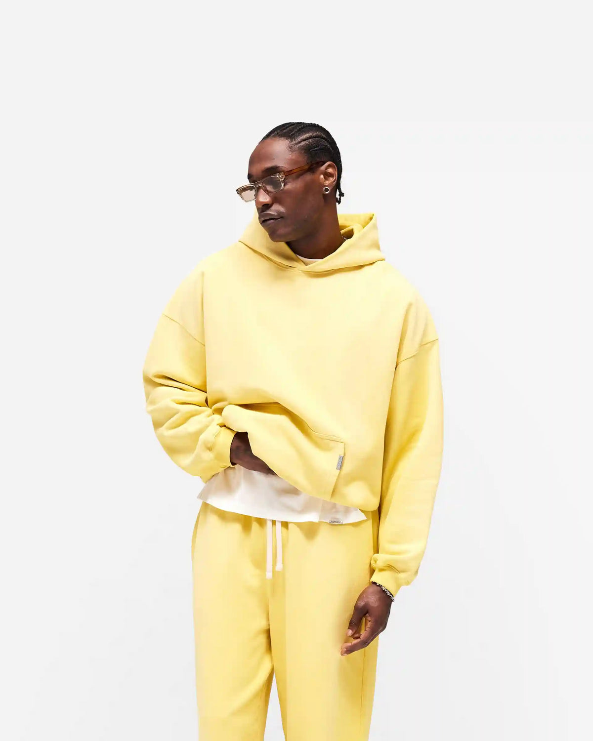 Initial Oversized Hoodie - Canary Yellow