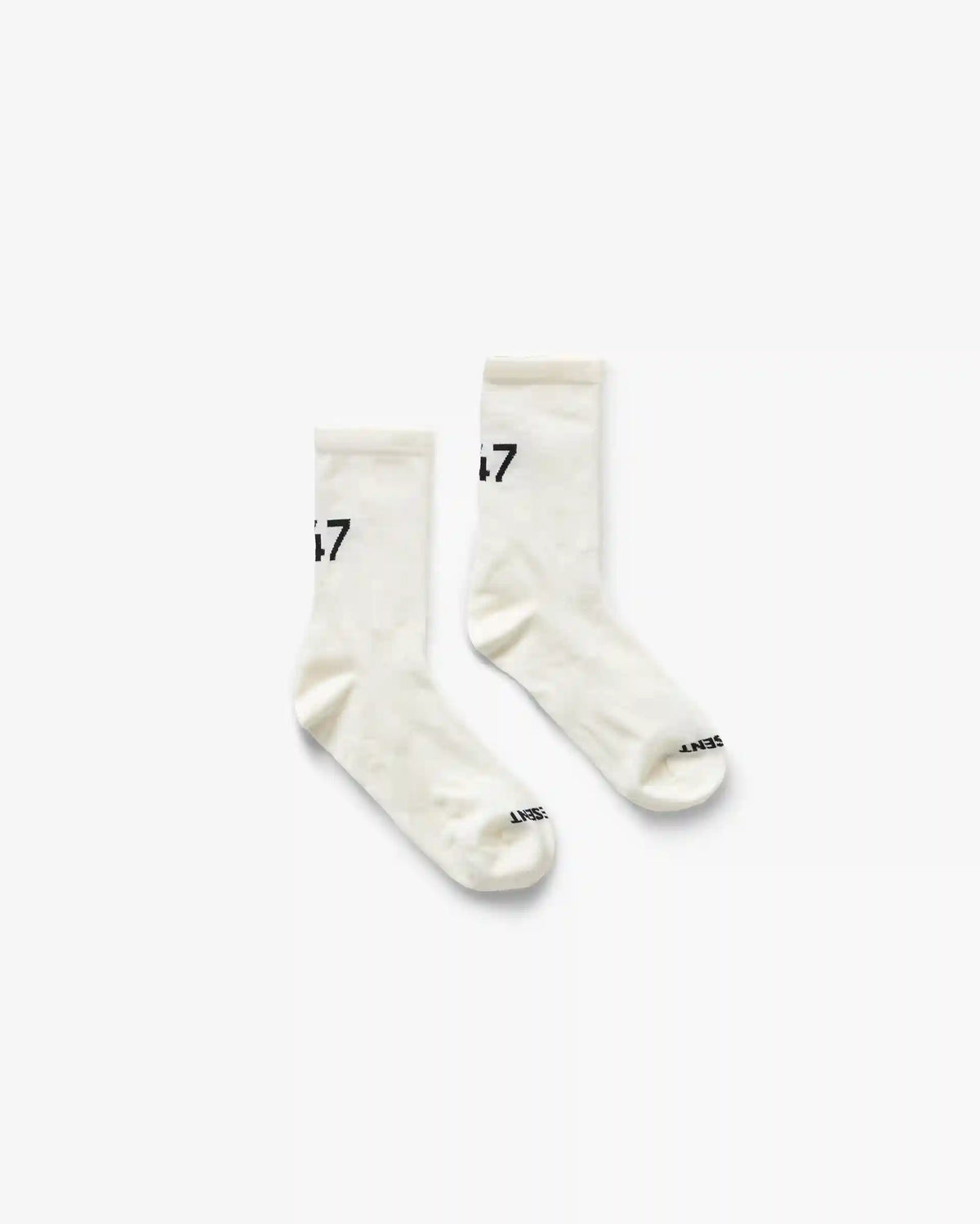 247 Numbers Socks - Flat White