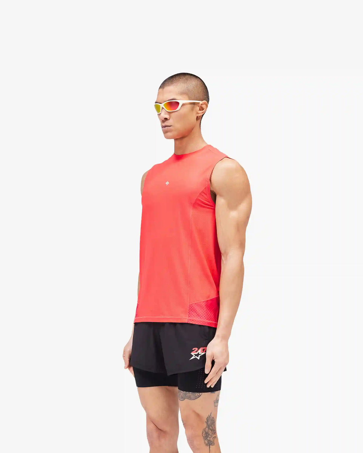 247 Hybrid Tank - Red Fade Out