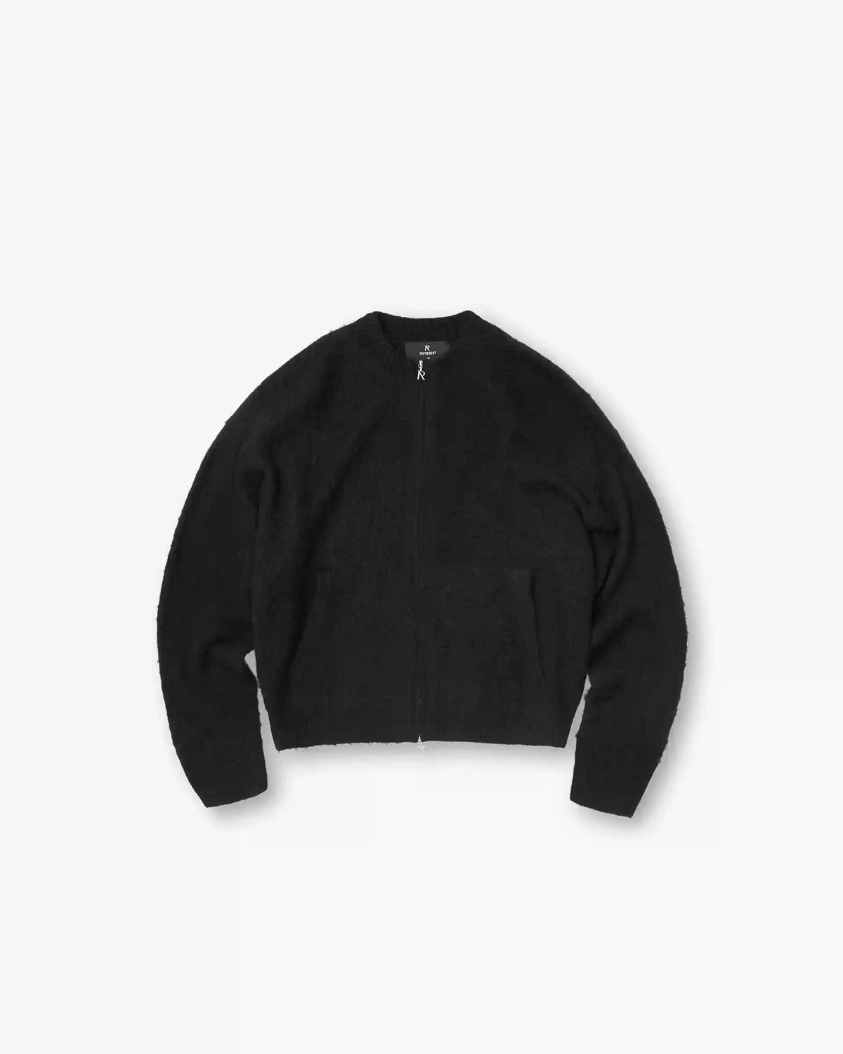 Knitted Bomber Jacket - Jet Black