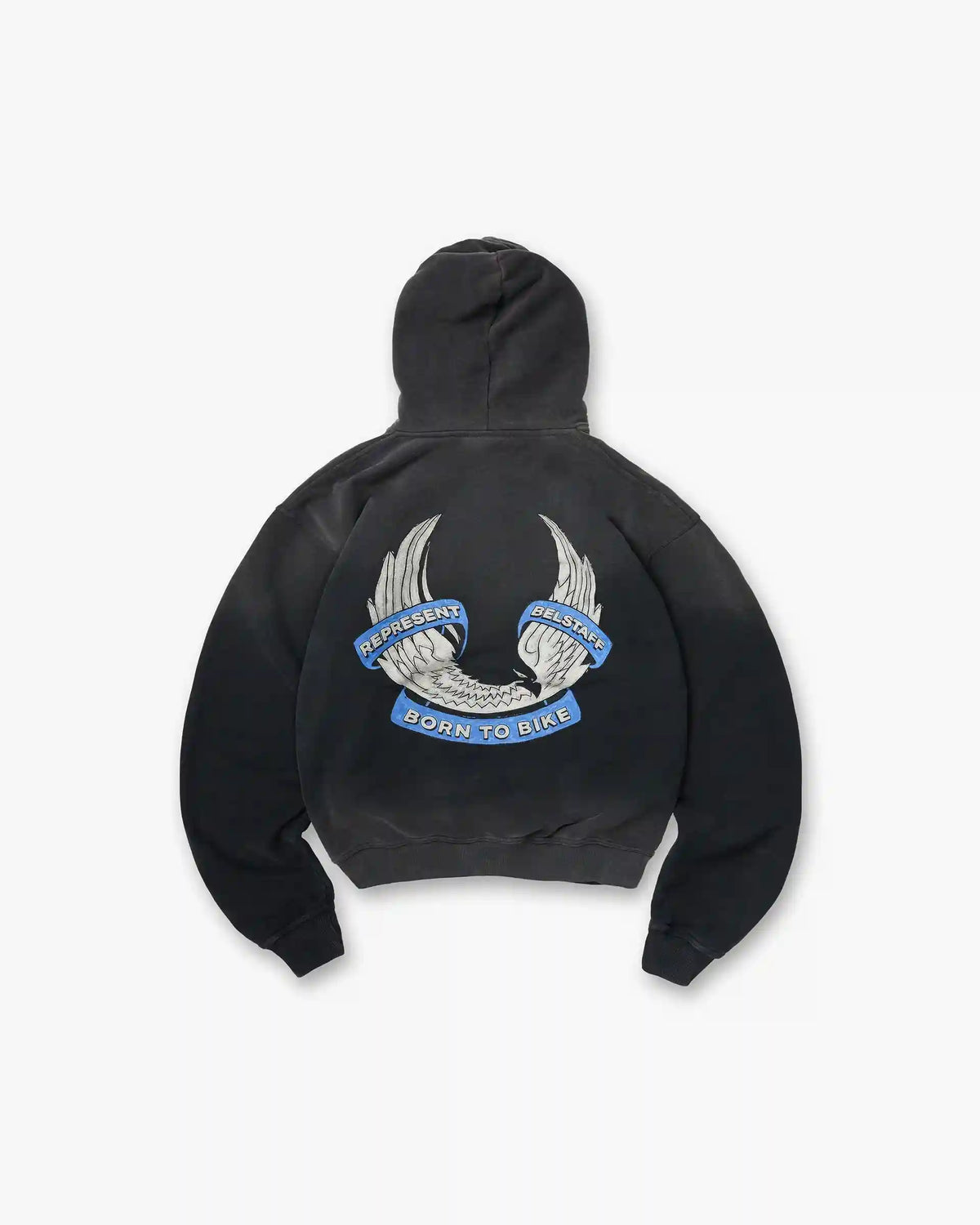Represent X Belstaff Born To Bike Hoodie - Aged Black