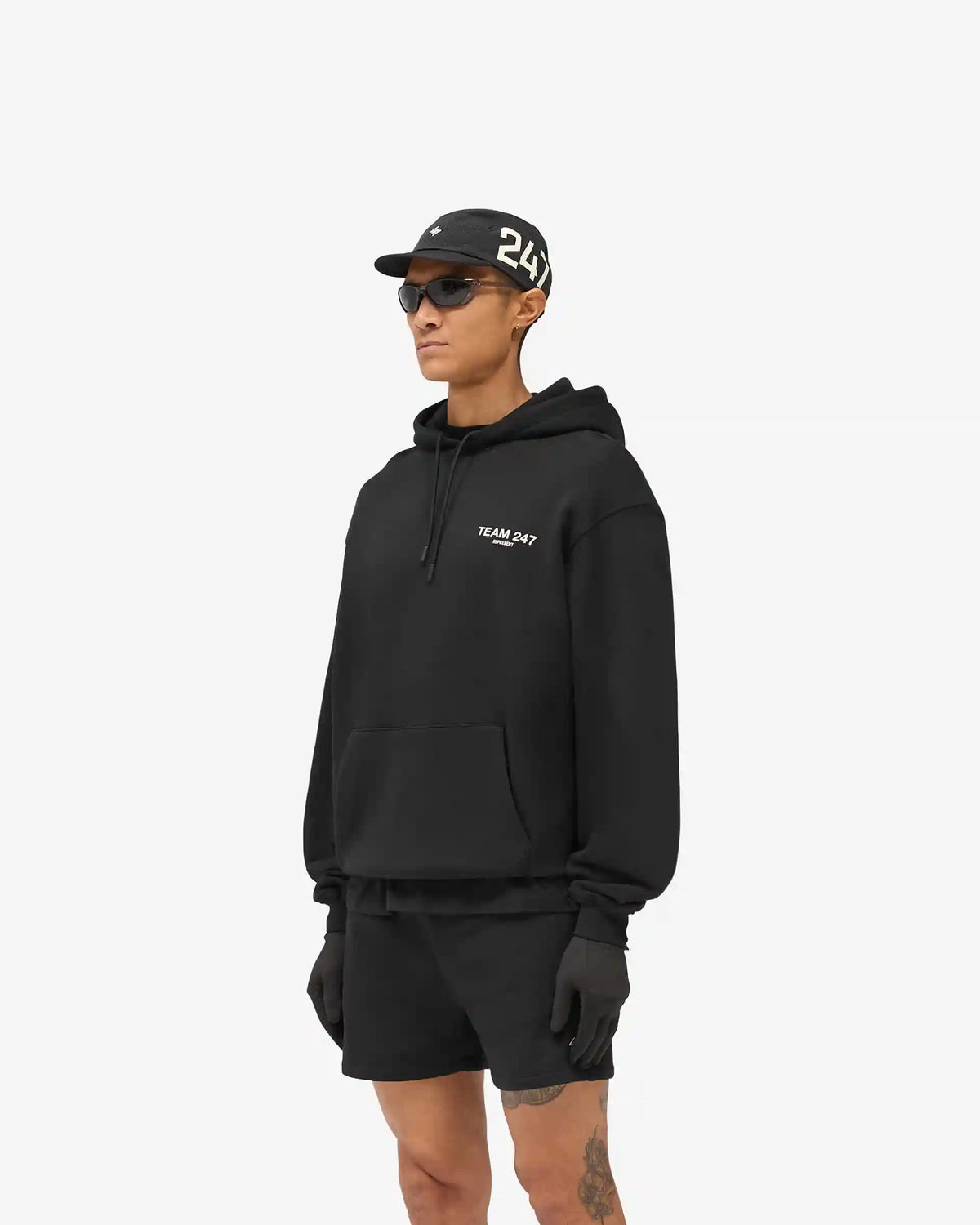 Team 247 Oversized Hoodie - Jet Black