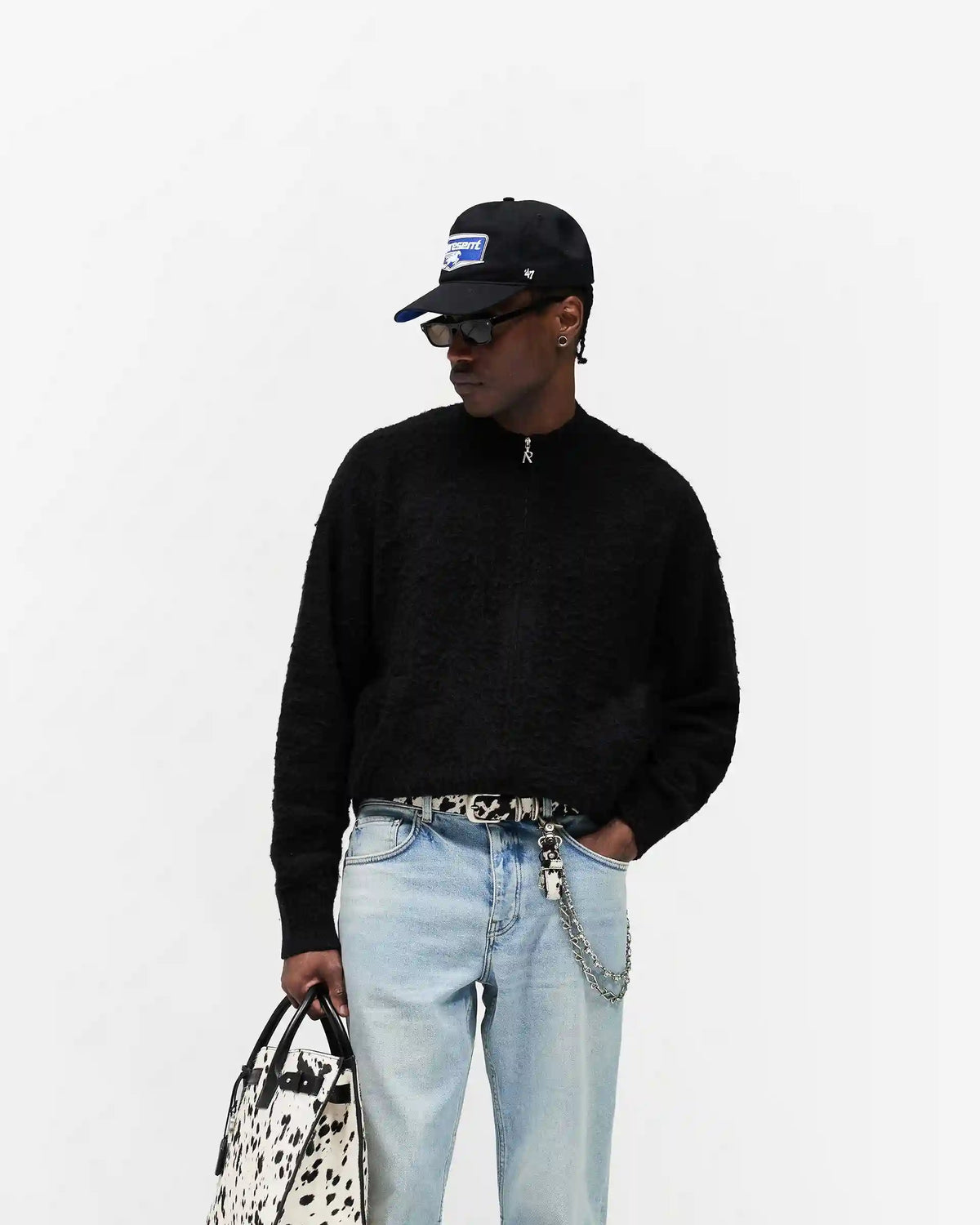 Knitted Bomber Jacket - Jet Black