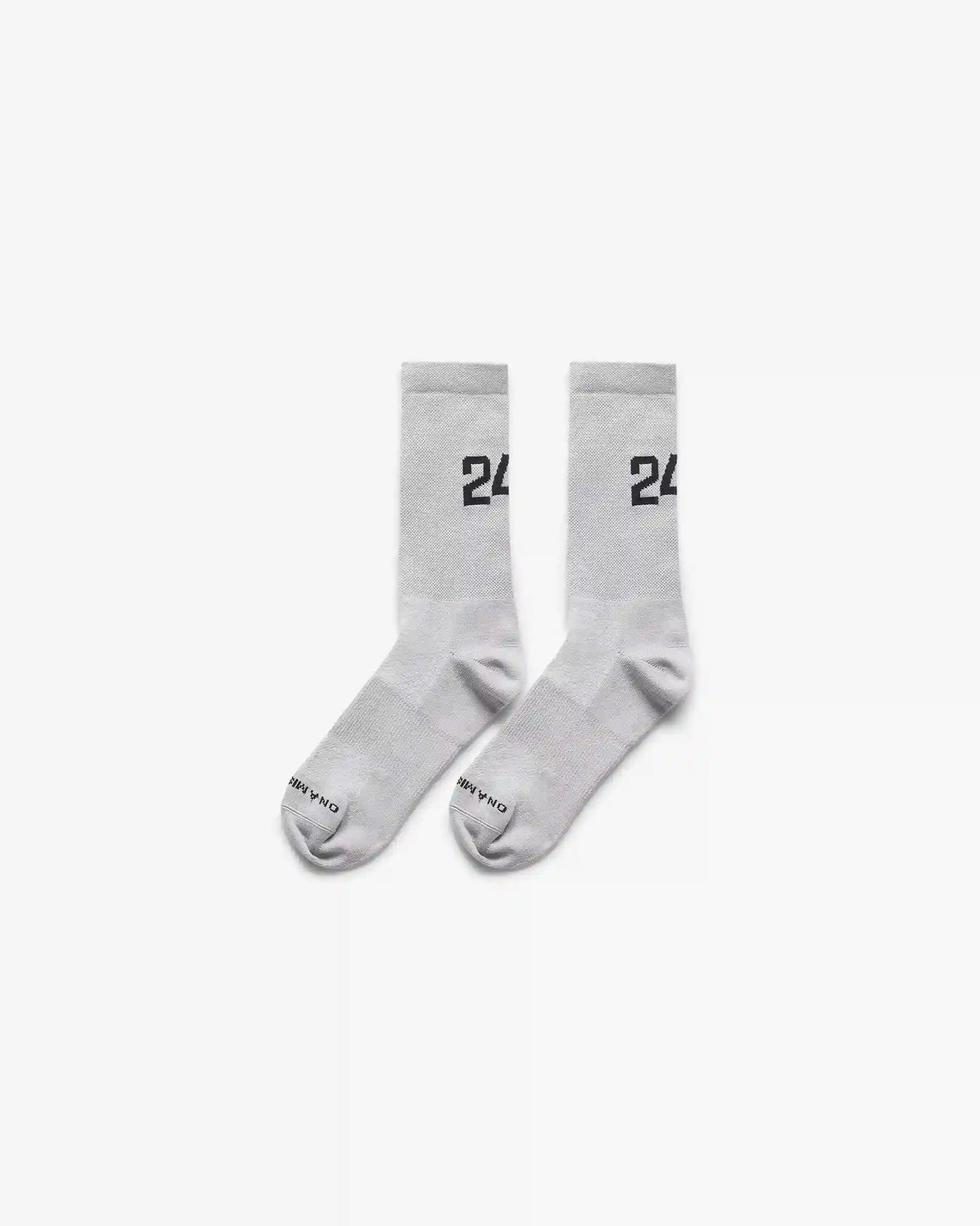 247 Numbers Race Sock - Ash Grey